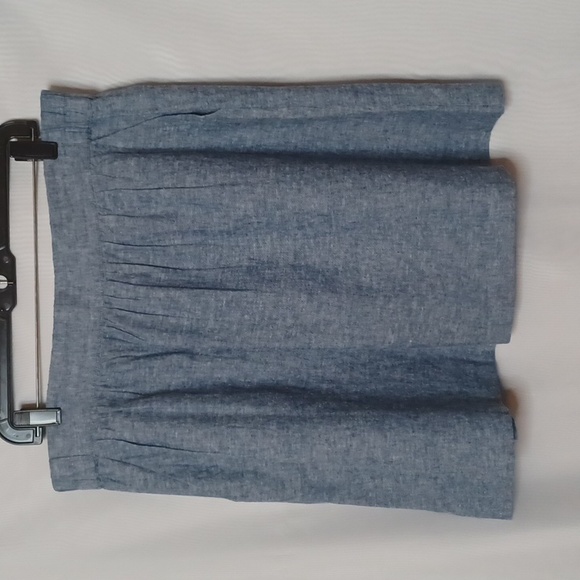 LOFT Dresses & Skirts - Loft Women's Blue Linen Blend Pull-on Skirt. Size L